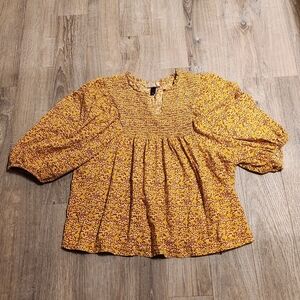 Floral Yellow Women's Top